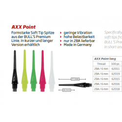 Bull`s AXX largas. Caja 100 unid. amarillas